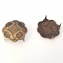 Clous rivet &agrave; griffes Rond 19 mm Bronze 10 pi&egrave;ces