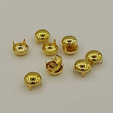 Clous rivet &agrave; griffes Rond 08 mm Dor&eacute; 20 pi&egrave;ces