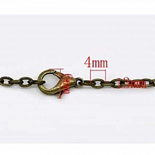 Collier Chaine Bronze maille for&ccedil;at de 45 cm
