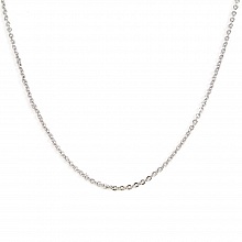 Collier N&deg;01 Plaqu&eacute; Platine Maille For&ccedil;at 47 cm