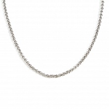 Collier N&deg;02 Plaqu&eacute; Platine Maille Jaseron 45 cm