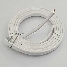 Cordon vernis plat 06 mm blanc x 1 m&egrave;tre