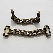 Double Passant 20 mm et chaine en Zamak N&deg;01 Bronze
