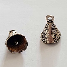 Embout &agrave; coller N&deg;14 Argent 23 x 16 mm