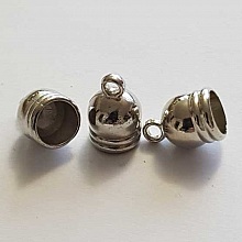 Embout &agrave; coller N&deg;24 Argent 14 x 10 mm