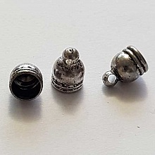Embout &agrave; coller N&deg;28 Argent 9 x 6 mm