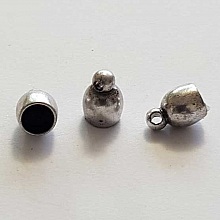 Embout &agrave; coller N&deg;31 Argent 9 x 6 mm