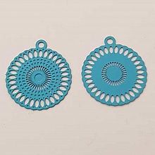 Estampe N&deg;01 Rosace Turquoise 20 x 17 mm