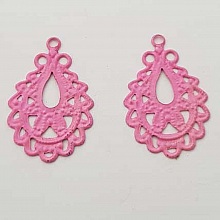 Estampe N&deg;02 Goutte Rose 27 x 22 mm