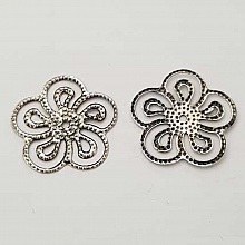 Estampe N&deg;03 Rosace Argent 25 mm