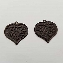 Estampe N&deg;04 Feuille Marron Fonc&eacute; 17 x 17 mm