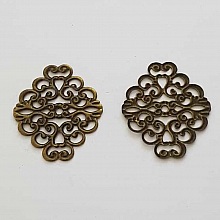 Estampe N&deg;07 Feuille Bronze 37 x 30 mm