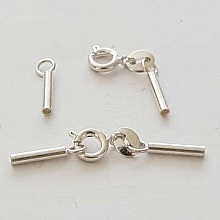 Fermoir complet 38 x 2,2 mm Argent x 2