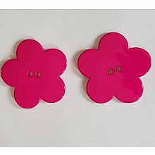 Fleur Big Pop r&eacute;sine 58mm 2 trous Fushia