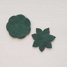 Jolie petite fleur en Feutrine 36 mm N&deg;16-04 x 2 pi&egrave;ces