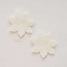 Jolie petite fleur en Feutrine 36 mm N&deg;10-07 x 2 pi&egrave;ces