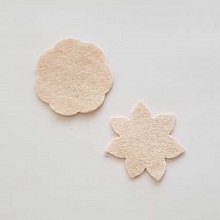 Jolie petite fleur en Feutrine 36 mm N&deg;19-04 x 2 pi&egrave;ces
