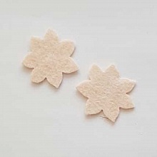 Jolie petite fleur en Feutrine 36 mm N&deg;19-07 x 2 pi&egrave;ces