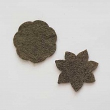 Jolie petite fleur en Feutrine 36 mm N&deg;22-04 x 2 pi&egrave;ces