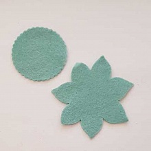 Jolie petite fleur en Feutrine 45 mm et 60 mm N&deg;15-05 x 2 pi&egrave;ces