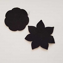 Jolie petite fleur en Feutrine 50 mm et 60 mm N&deg;13-03 x 2 pi&egrave;ces