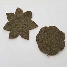 Jolie petite fleur en Feutrine 50 mm et 60 mm N&deg;22-03 x 2 pi&egrave;ces