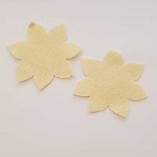 Jolie petite fleur en Feutrine 60 mm N&deg;07-11 x 2 pi&egrave;ces