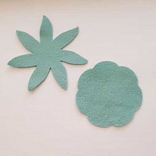 Jolie petite fleur en Feutrine 65 mm et 80 mm N&deg;15-17 x 2 pi&egrave;ces