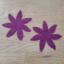Jolie petite fleur en Feutrine 80 mm N&deg;01-01 x 2 pi&egrave;ces