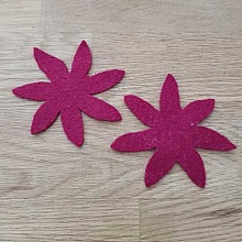 Jolie petite fleur en Feutrine 80 mm N&deg;04-01 x 2 pi&egrave;ces