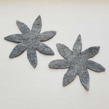 Jolie petite fleur en Feutrine 80 mm N&deg;05-01 x 2 pi&egrave;ces