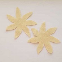 Jolie petite fleur en Feutrine 80 mm N&deg;07-01 x 2 pi&egrave;ces