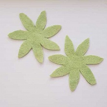 Jolie petite fleur en Feutrine 80 mm N&deg;11-01 x 2 pi&egrave;ces