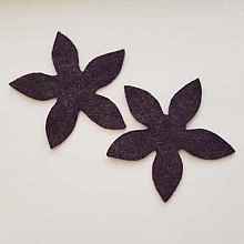 Jolie petite fleur en Feutrine 80 mm N&deg;17-02 x 2 pi&egrave;ces