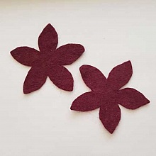 Jolie petite fleur en Feutrine 80 mm N&deg;18-02 x 2 pi&egrave;ces