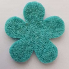 Jolie petite fleur en Laine Bouillie 75 mm N&deg;02