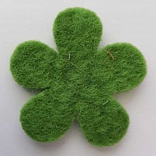 Jolie petite fleur en Laine Bouillie 75 mm N&deg;03
