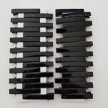 Lot N&deg;02 de 36 &eacute;pingles cheveux pinces barrettes Crocodiles - Couleur Noir 46 mm x 7 mm.