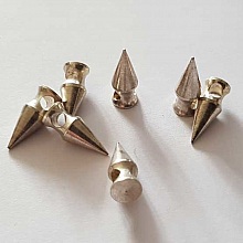 Perle 1 Trou Spike C&ocirc;ne Pointe 06 mm Argent 03