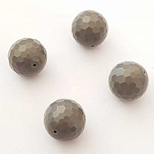 Perle C&eacute;ramique Ronde 16 mm Gris 01 x 1 Pi&egrave;ce