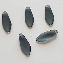 Perle en Verre Goutte D'Eau Noir Fum&eacute; 01 17 mm