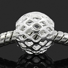 Perle N&deg;0175 compatible Europ&eacute;en Argent