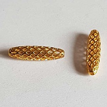 Perle Ovale m&eacute;tal 19 x 5 mm Dor&eacute;