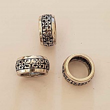 Perle passant tube Argent N&deg;23