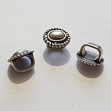 Perle passant tube Argent N&deg;27 en Zamac