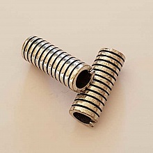 Perle passant tube Argent N&deg;29
