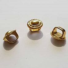 Perle passant tube Dor&eacute; N&deg;27 en Zamac.