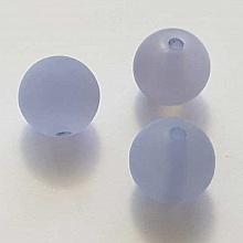 Perle Polaris Mat Ronde 18 mm Bleu Mauve 01 x 1 Pi&egrave;ce