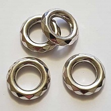 Perle rondelle plate anneau intercalaire en m&eacute;tal argent&eacute; 041 Argent