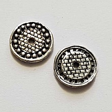 Perle rondelle plate anneau intercalaire en m&eacute;tal argent&eacute; 043 Argent